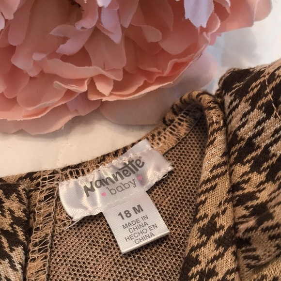 Nannette Brown Plaid Dress Size 18 Months Baby Girl - Picture 4 of 8